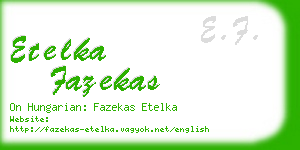 etelka fazekas business card